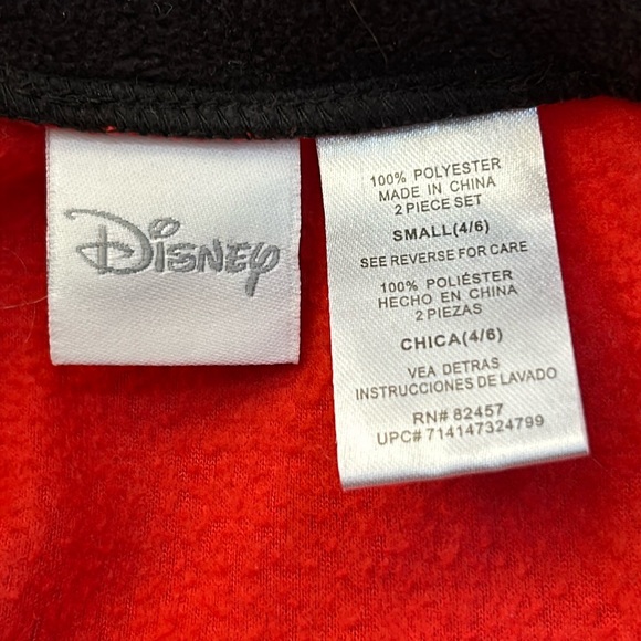 Small ladies Disney Mickey and minnie Mouse fleece pajama top - Picture 3 of 3